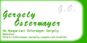 gergely ostermayer business card